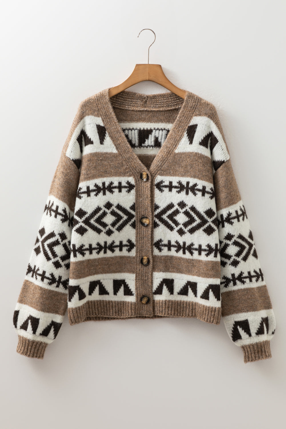 Geometric Pattern Cardigan