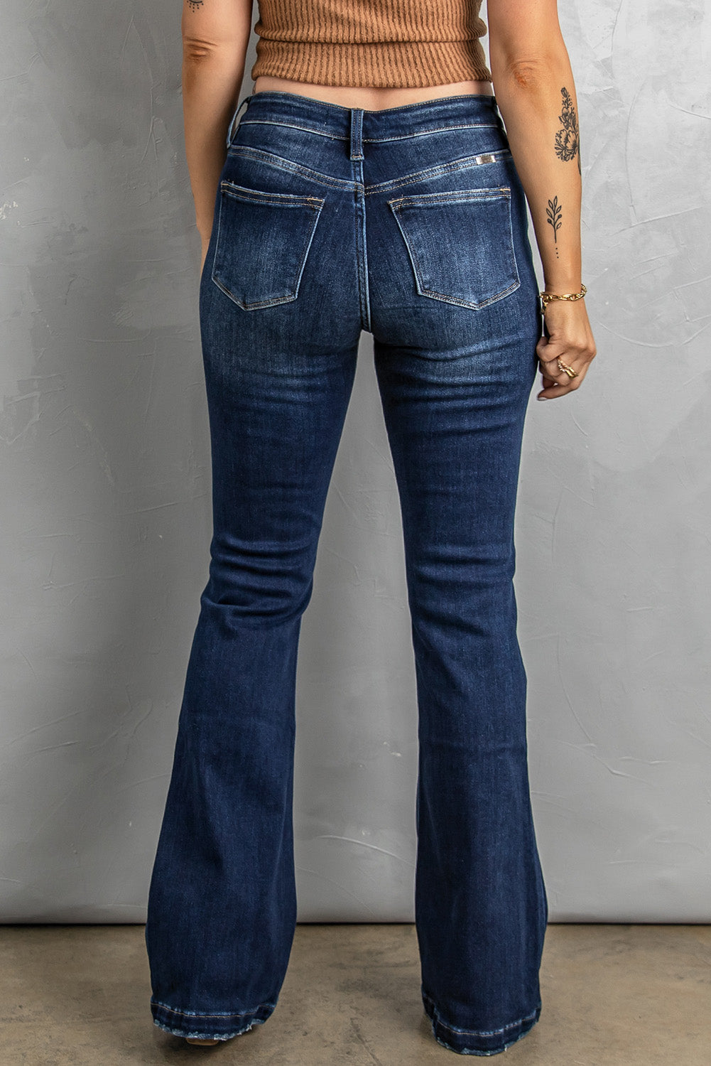 Distressed Flare Bootcut Jeans