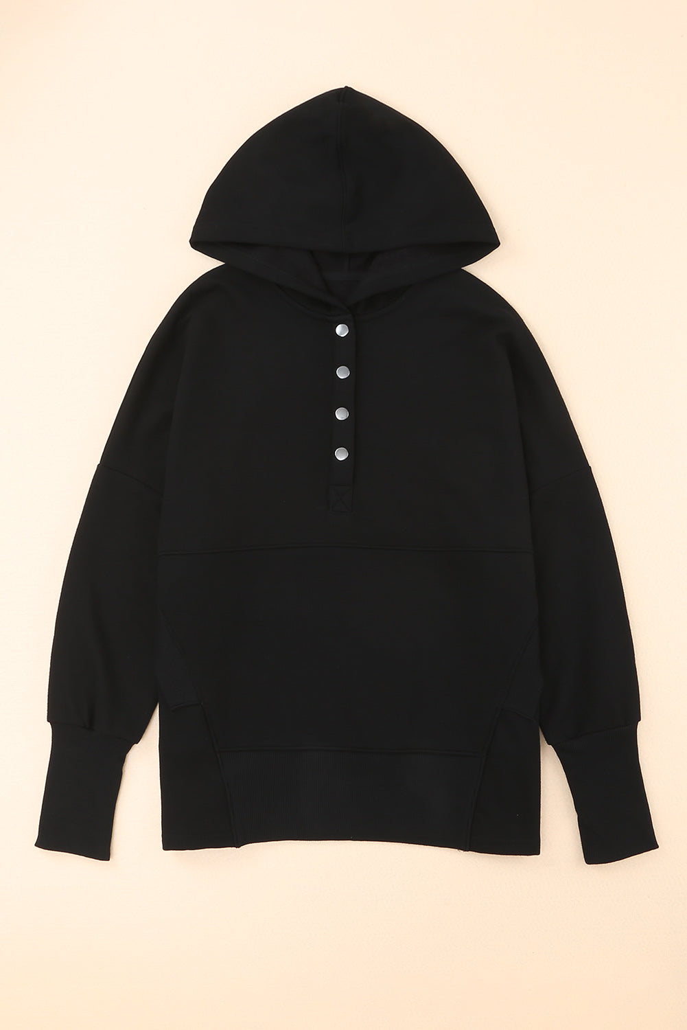 Batwing Sleeve Henley Hoodie