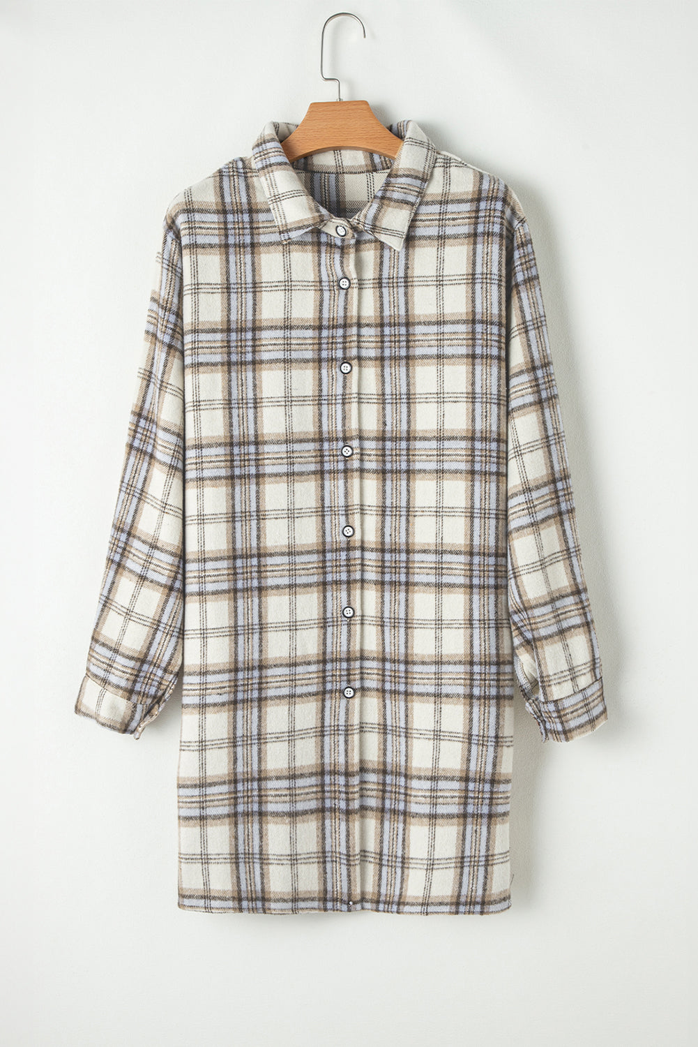 Plaid Print Plus Size Shacket