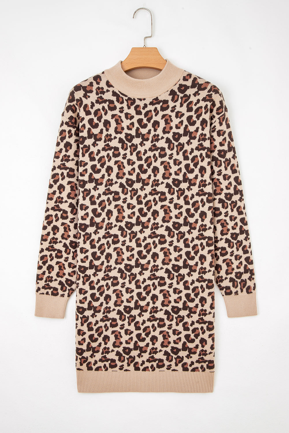 Leopard Print Sweater Dress