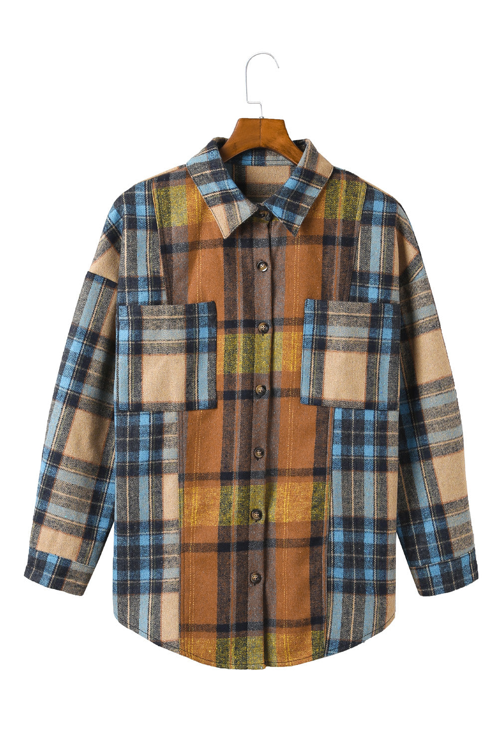 Brown & Blue Plaid Shirt