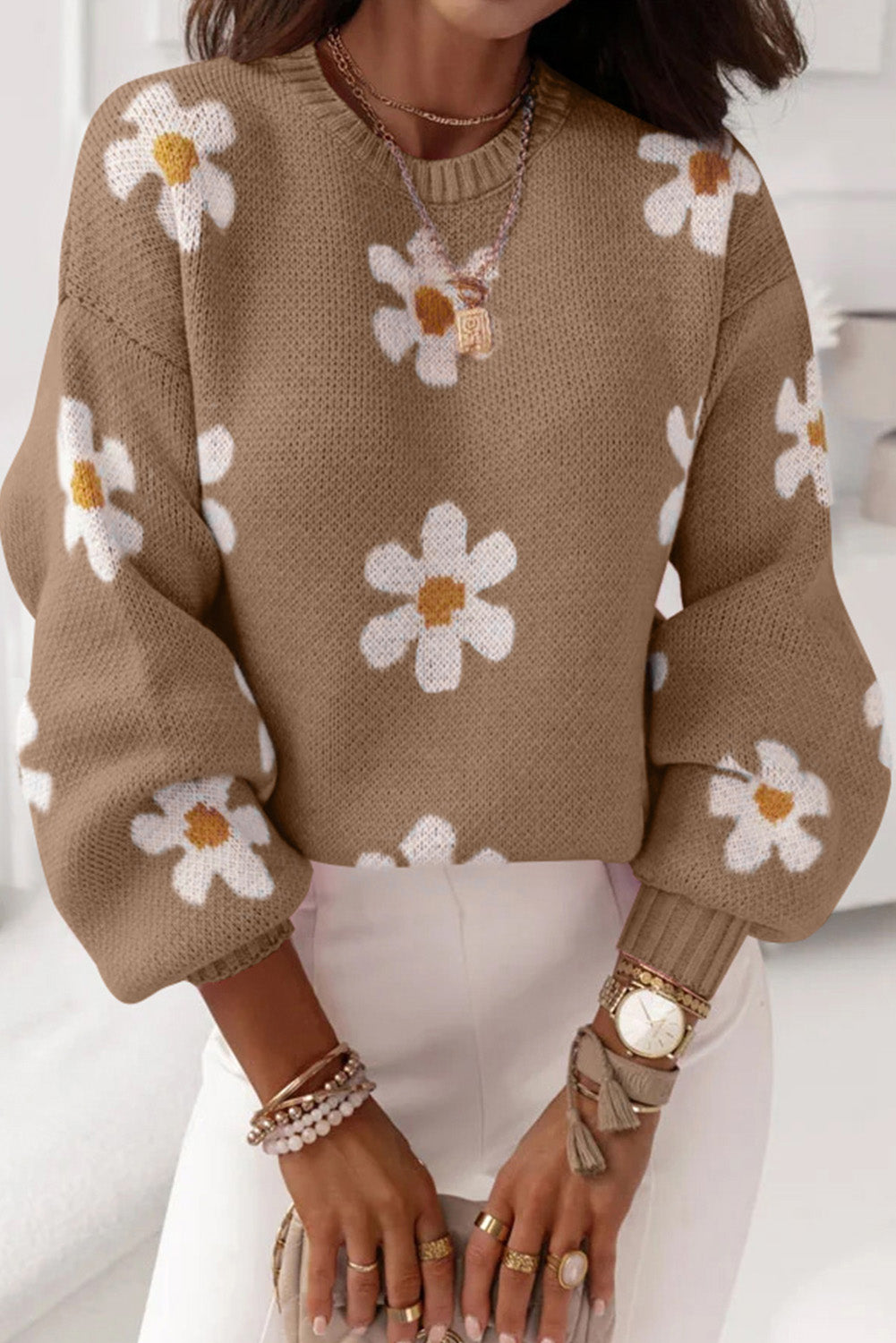 Floral knitwear on sale