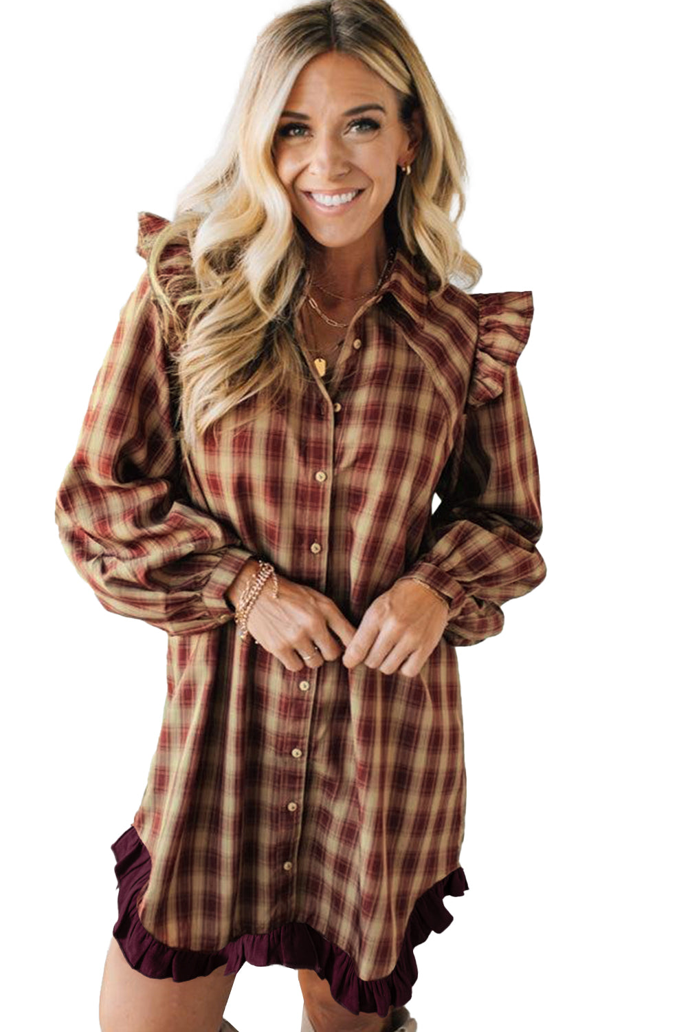 Long Sleeve Mini Shirt Dress