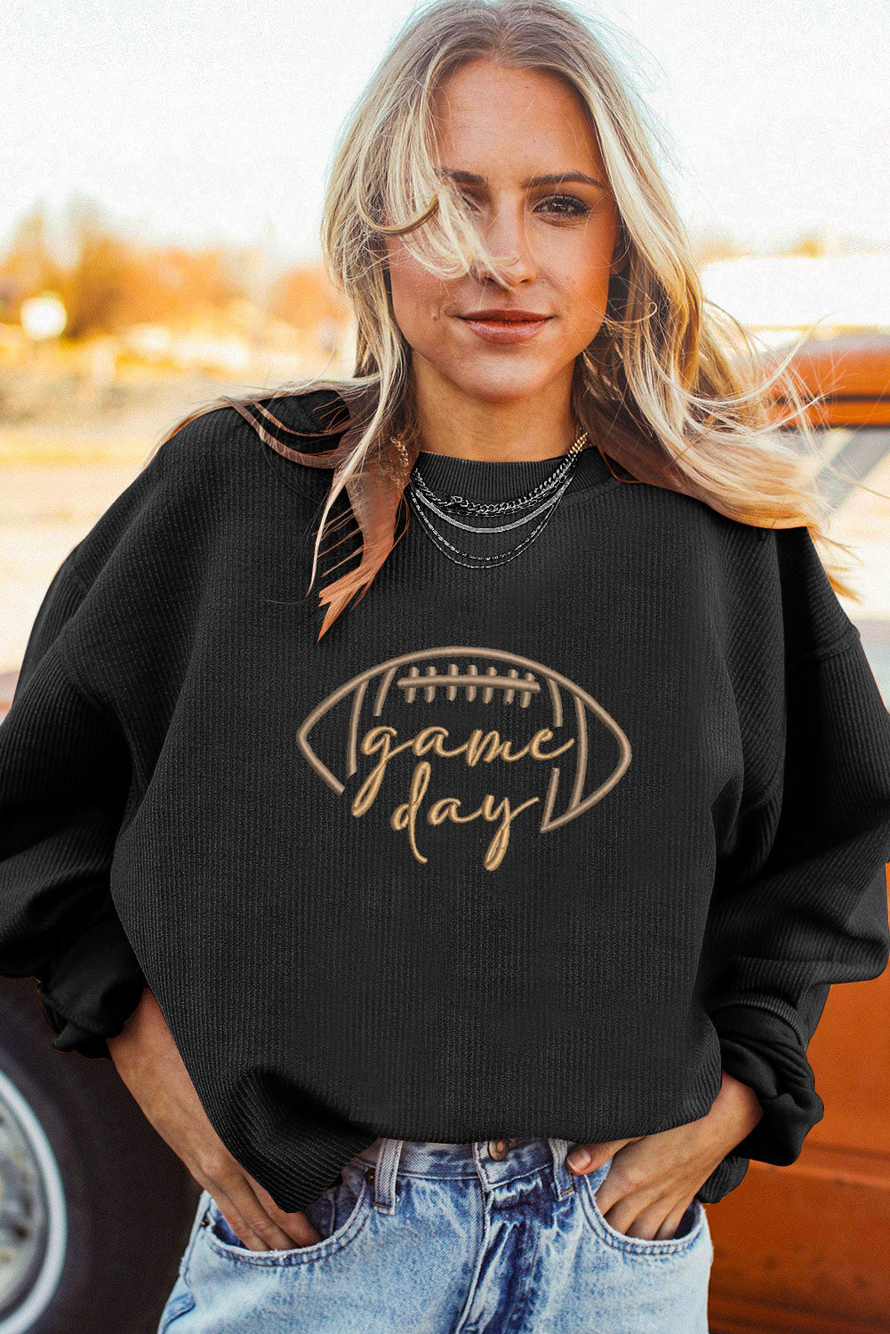 Game Day Embroidered Sweatshirt