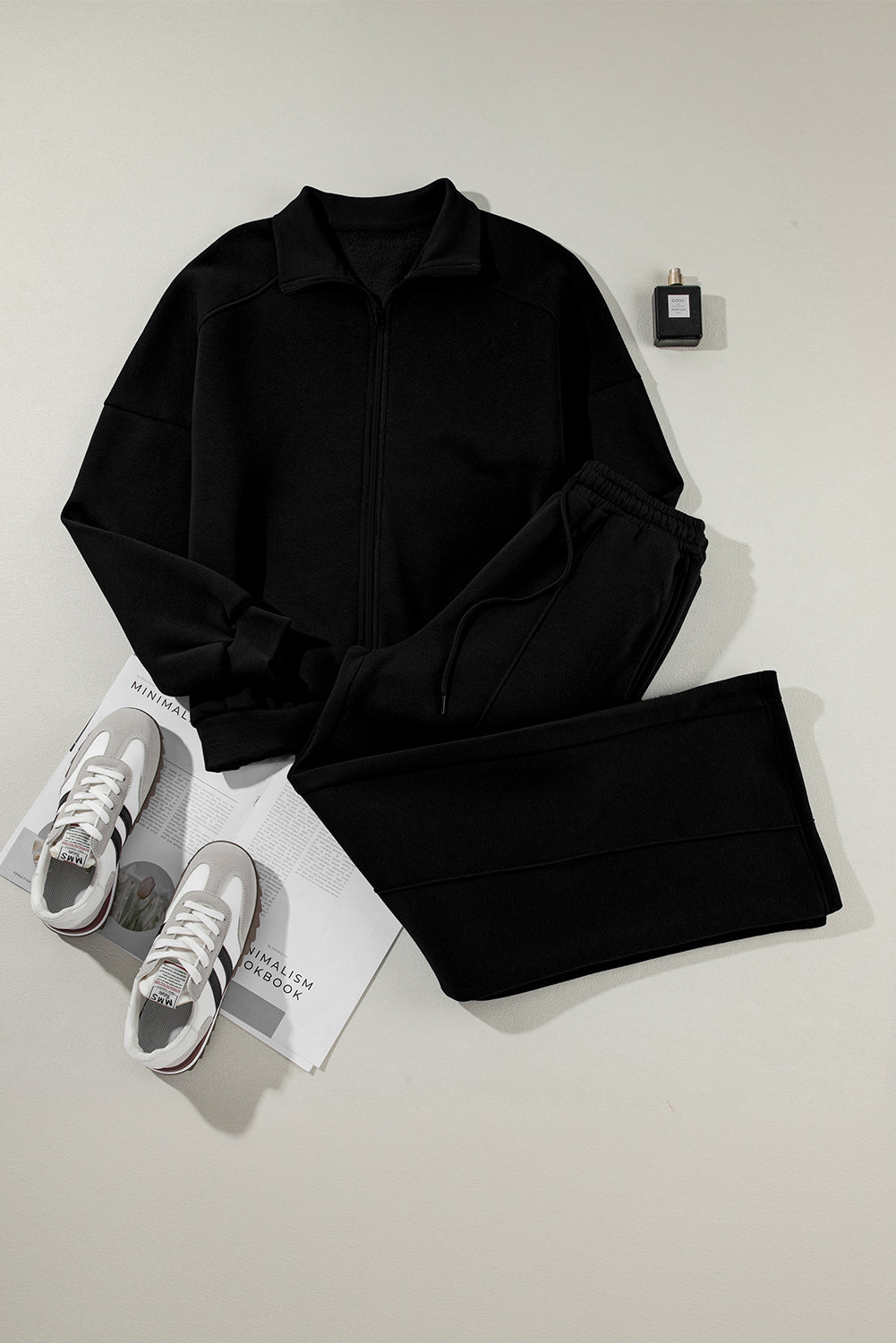 Half Zip Sweatshirt and Pants Set