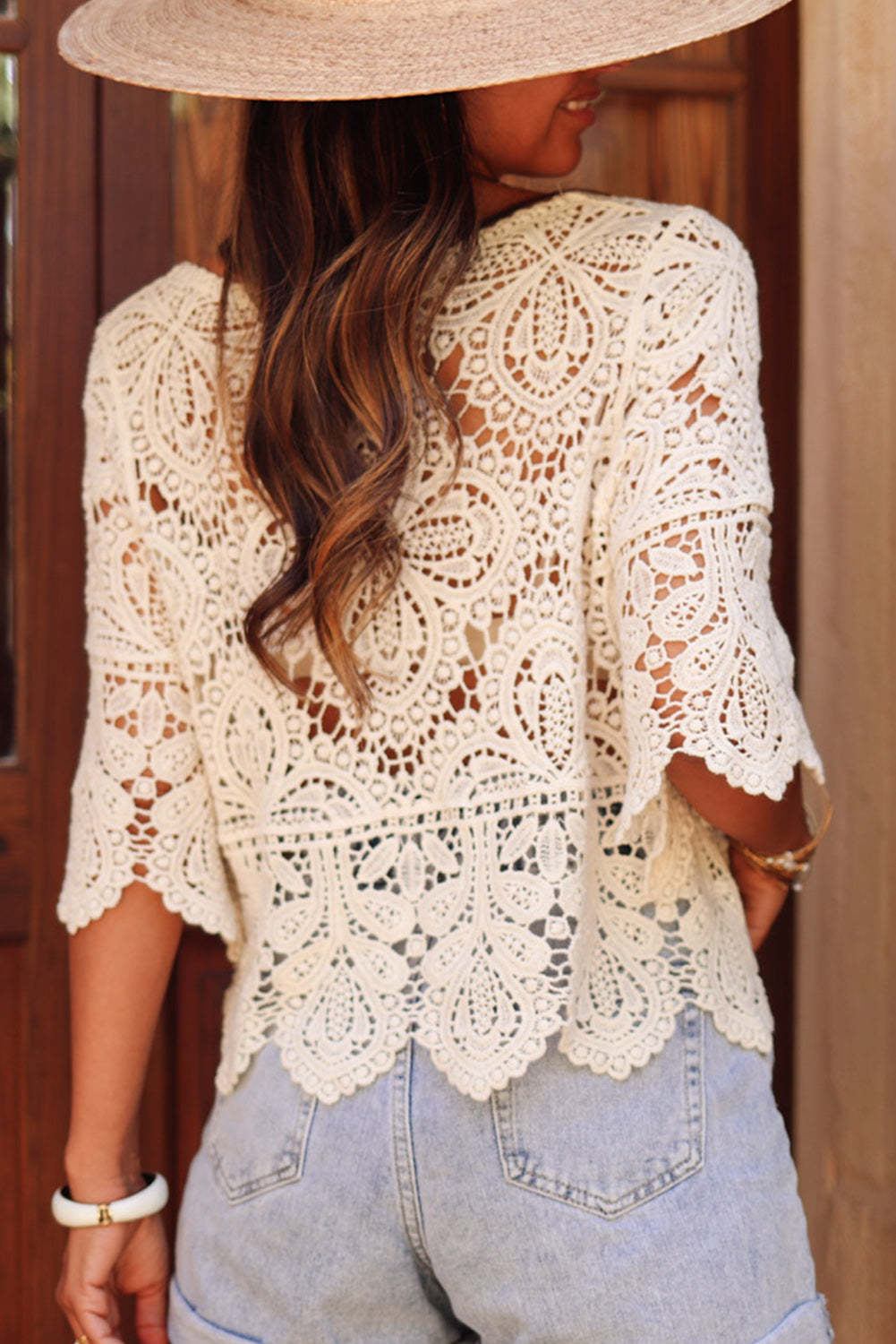 Lace Crochet Bohemian Blouse