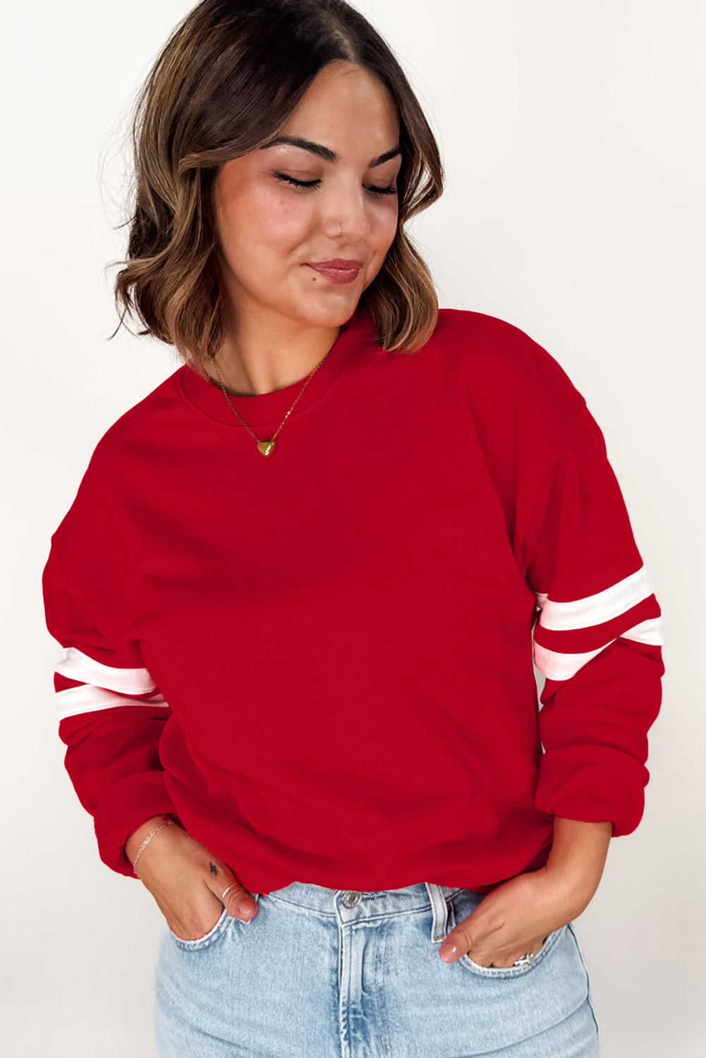 Varsity Round Neck Sweatshirt