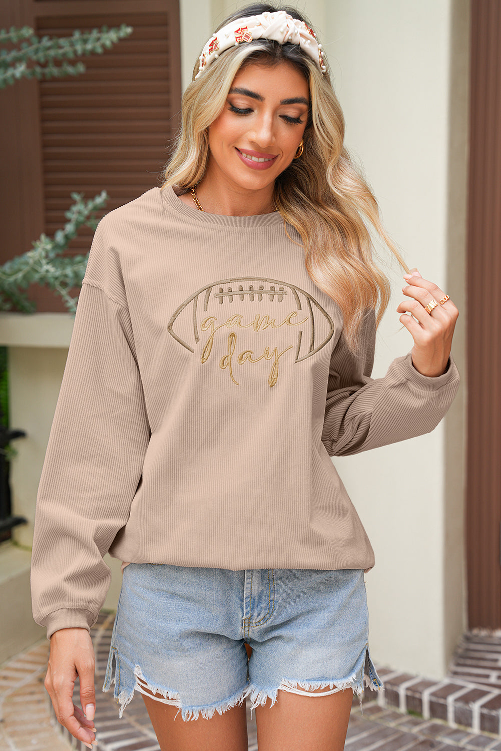 Game Day Embroidered Sweatshirt