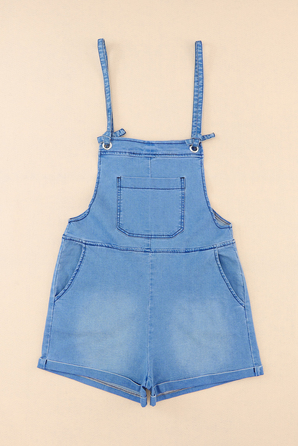 Casual Denim Shorts Overalls