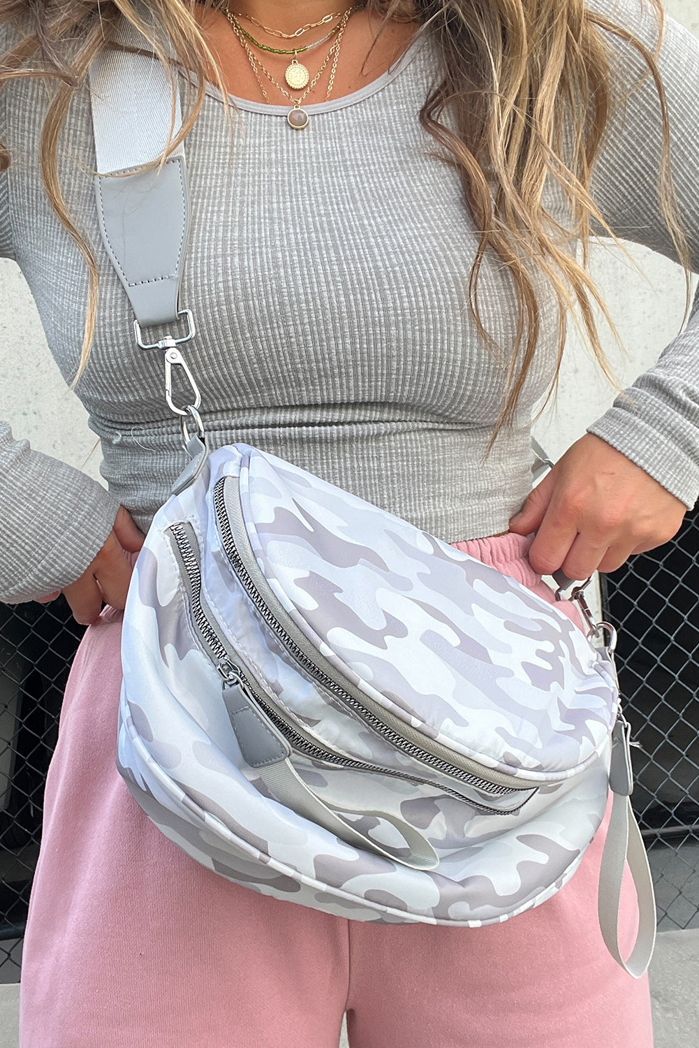 Double Zipper Crossbody Bag