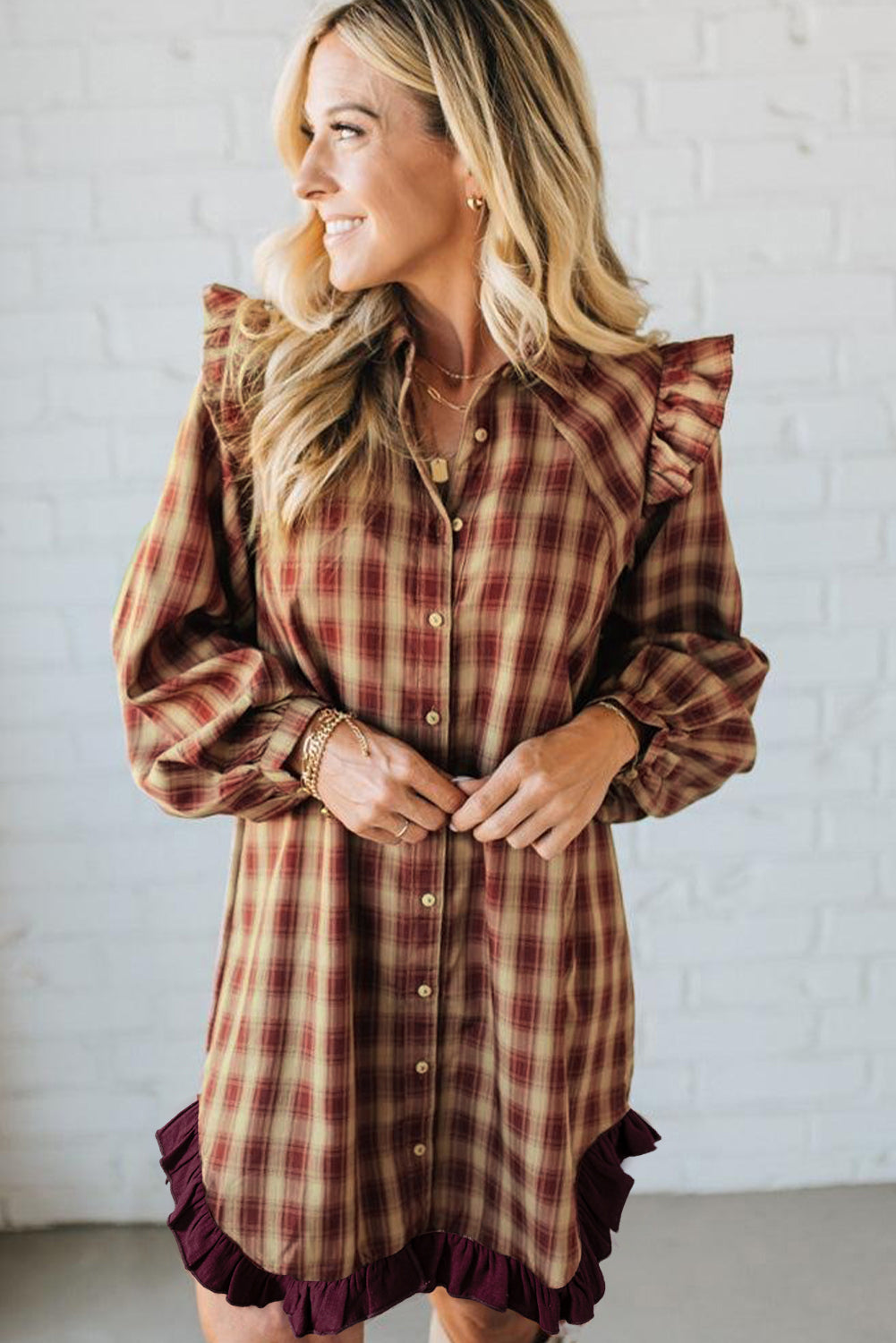 Long Sleeve Mini Shirt Dress