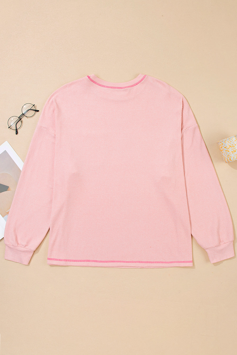 Rib Knit Long Sleeve Top