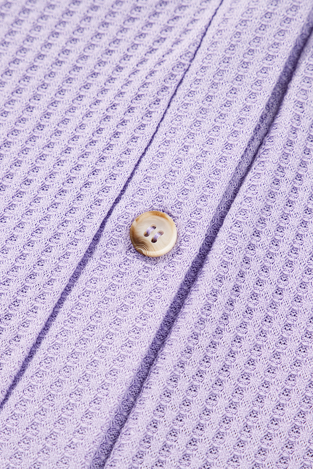 Waffle Knit Button Front Cardigan