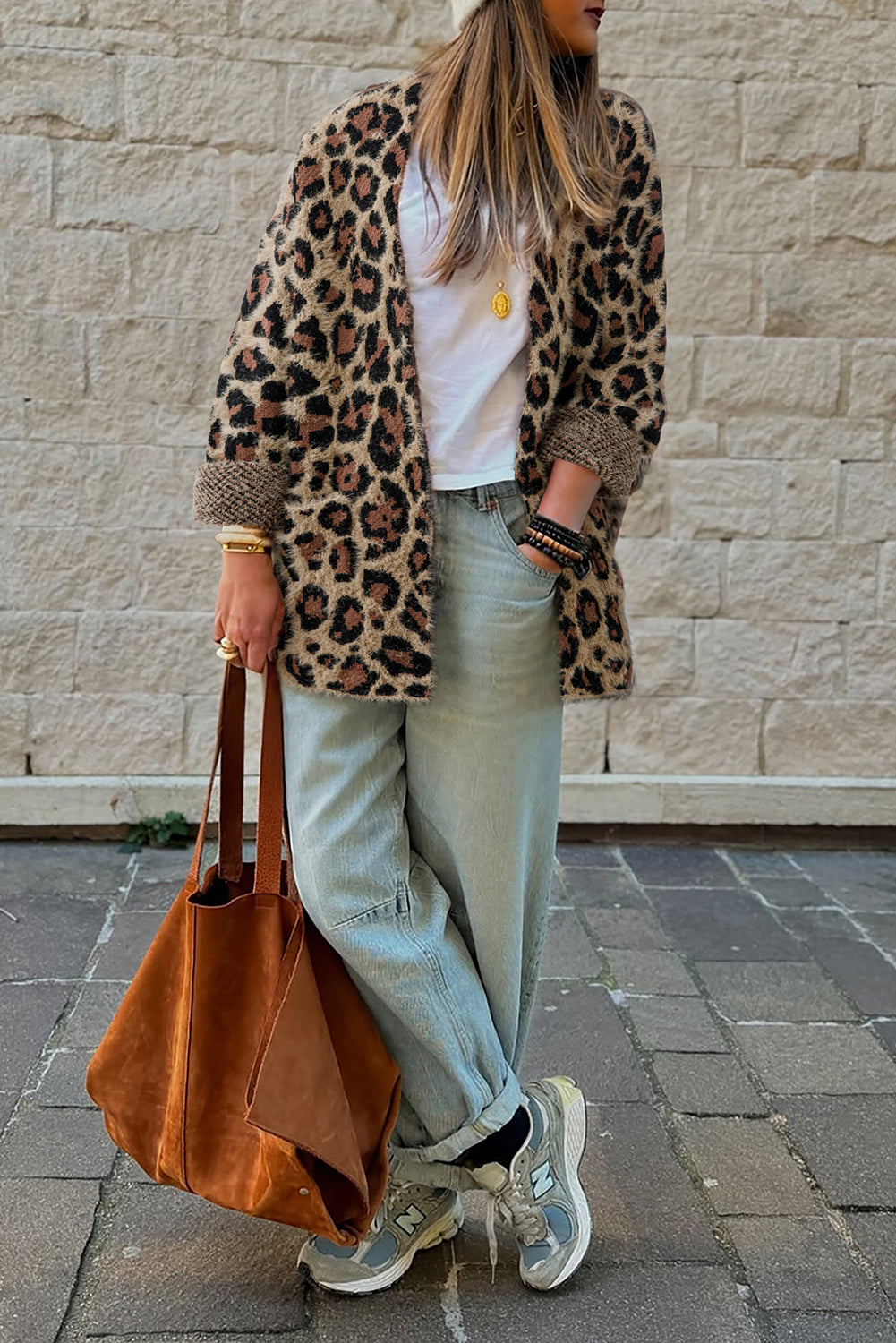 Open Front Fuzzy Cardigan