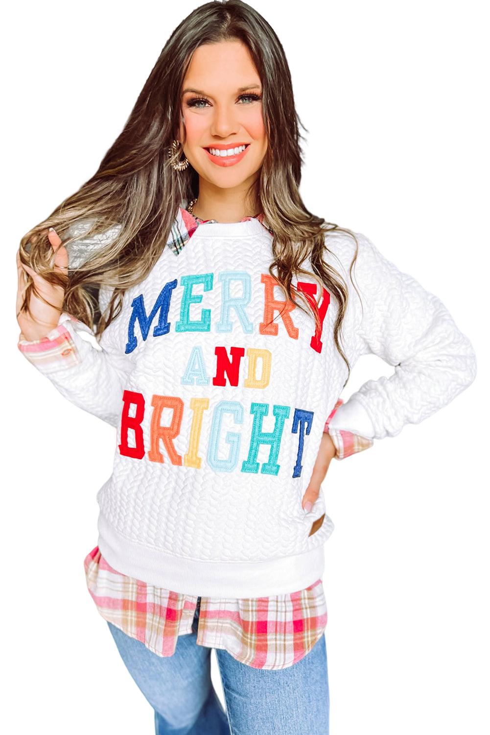 Merry and Bright Quilted Ugly Sweater