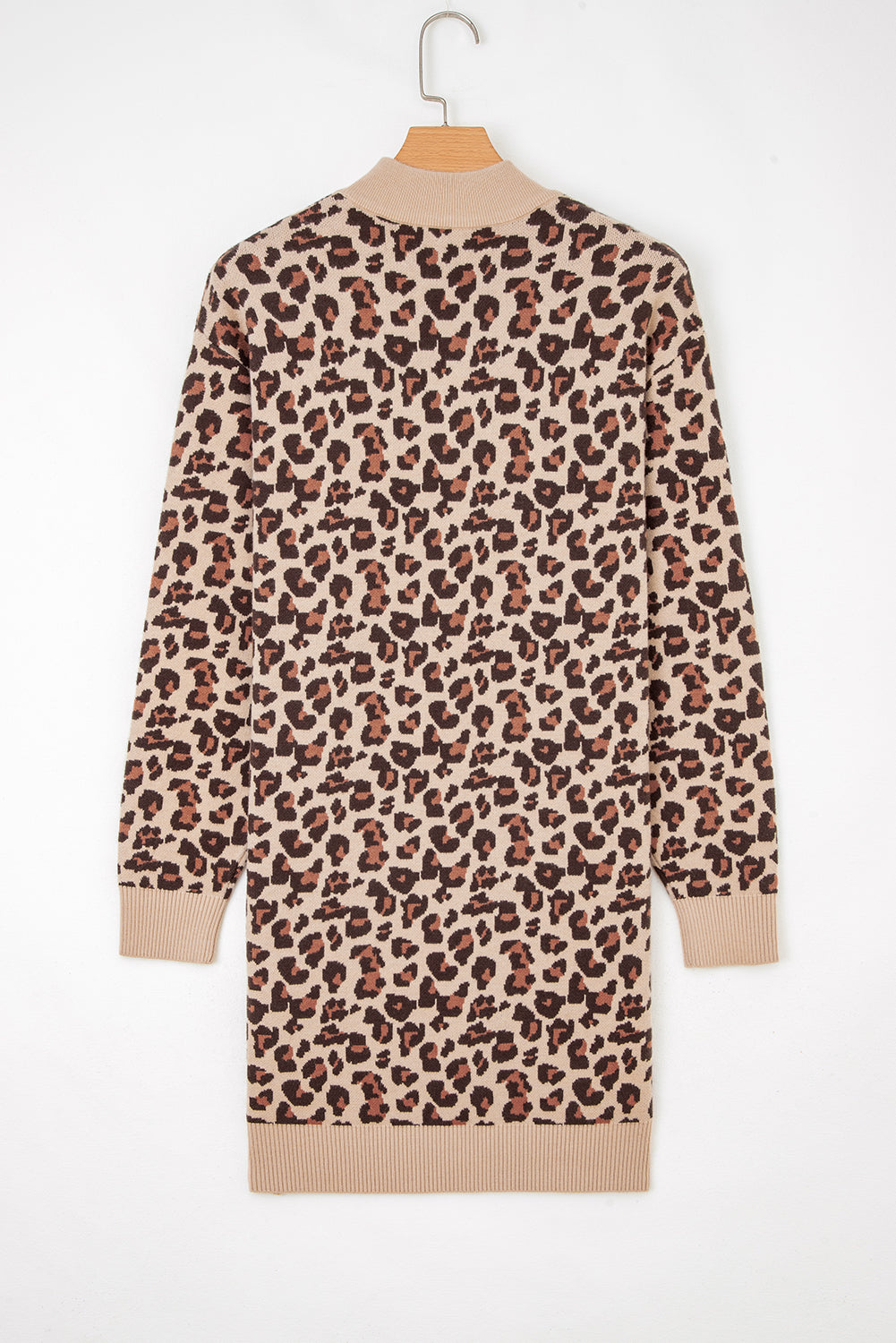 Leopard Print Sweater Dress