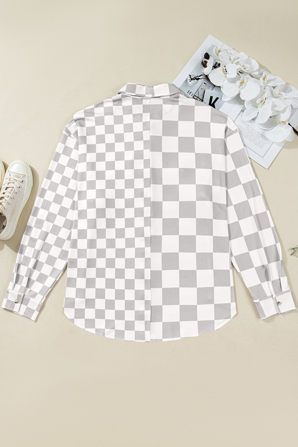 Checkered Plus Size Jacket
