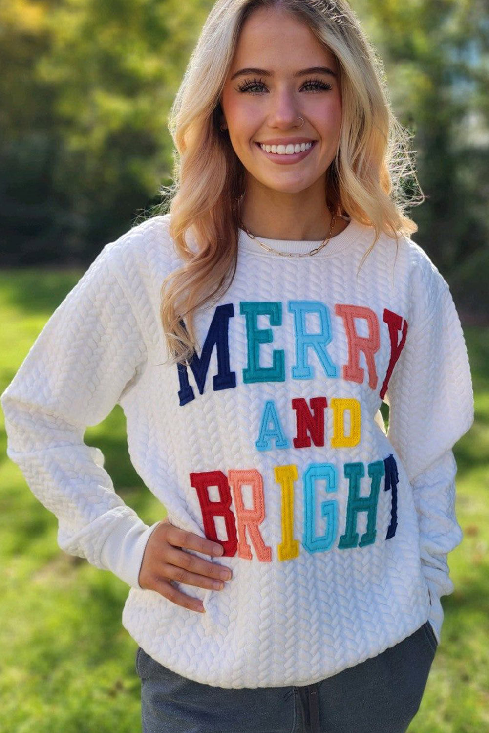 Merry and Bright Quilted Ugly Sweater