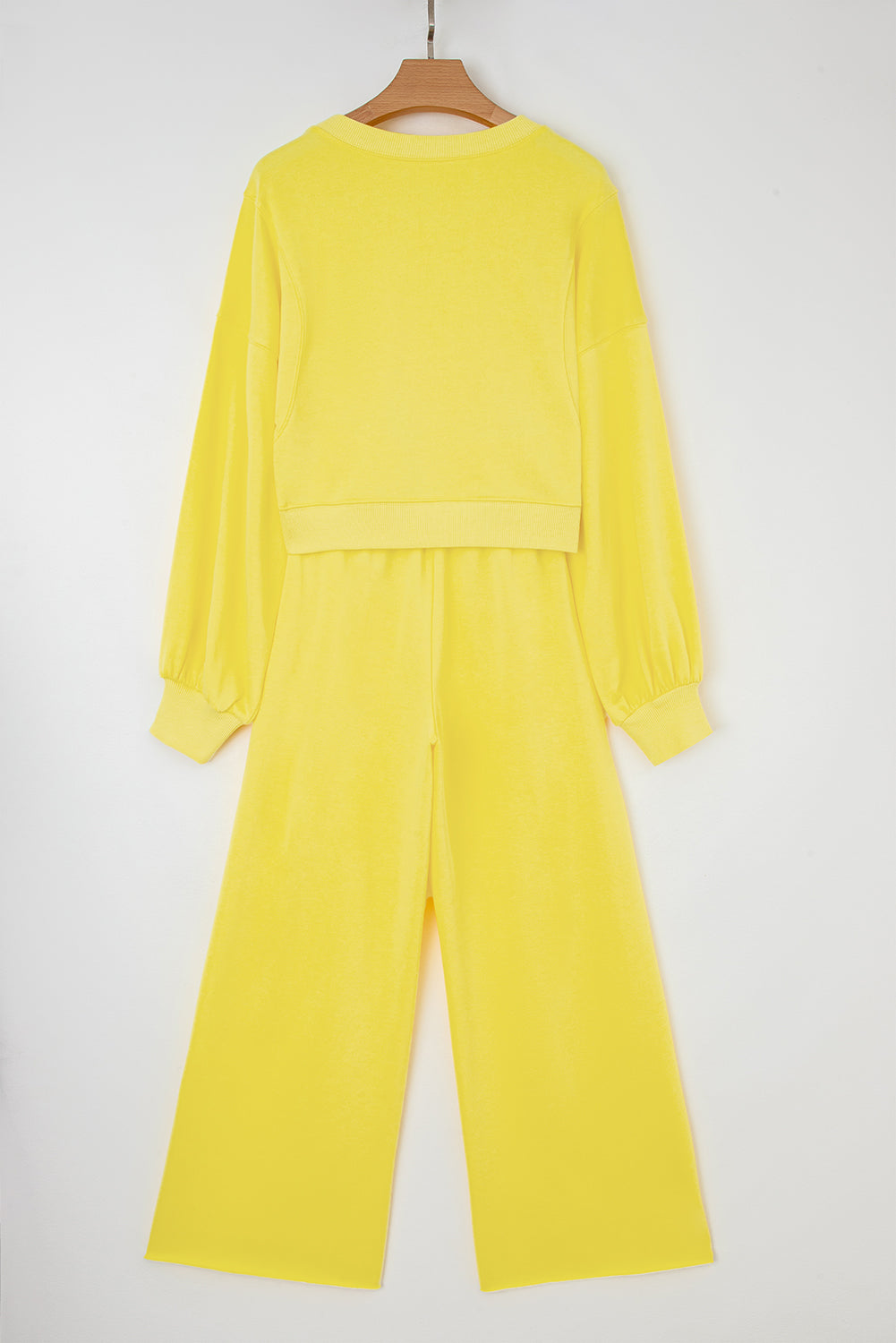 Drawstring Wide Leg Pants Set