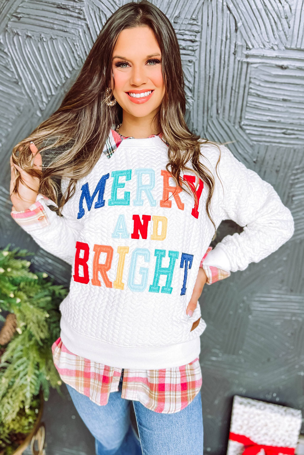 Merry and Bright Quilted Ugly Sweater