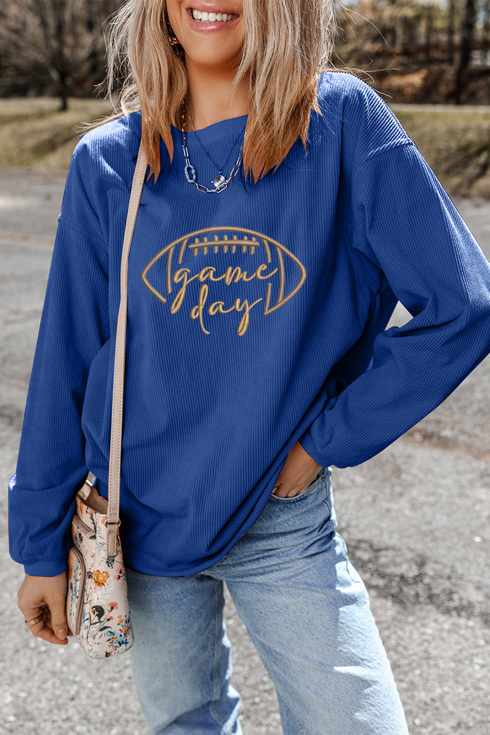 Game Day Embroidered Sweatshirt