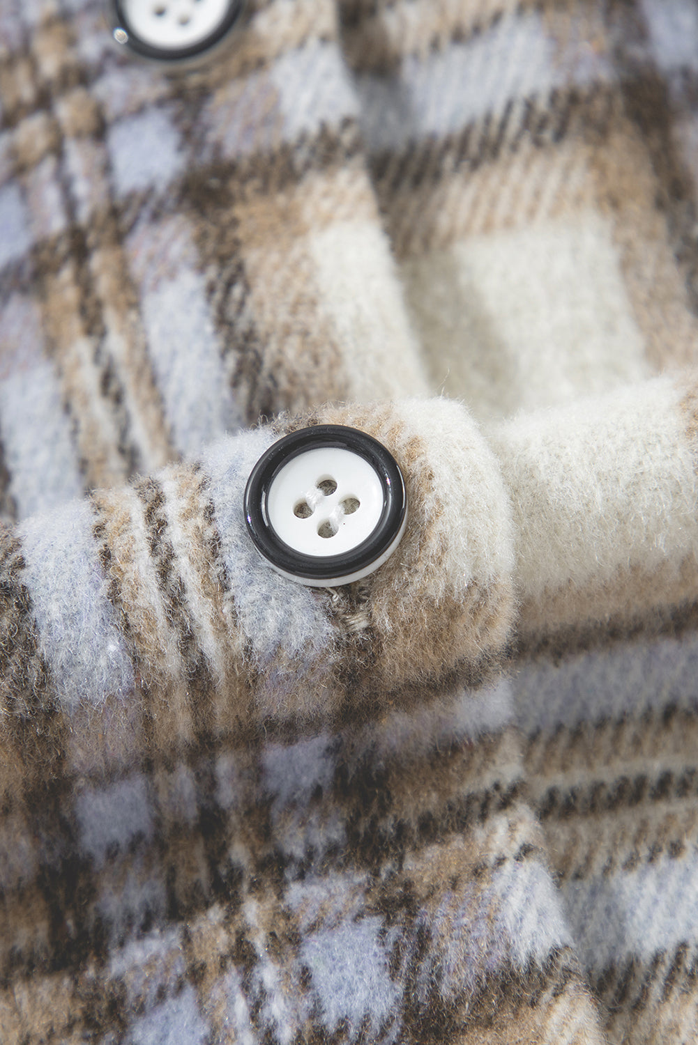 Plaid Print Plus Size Shacket