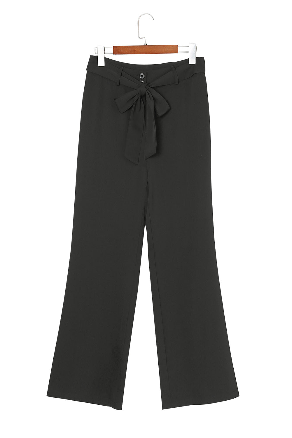 Belted Wide Leg High Waisted Pants