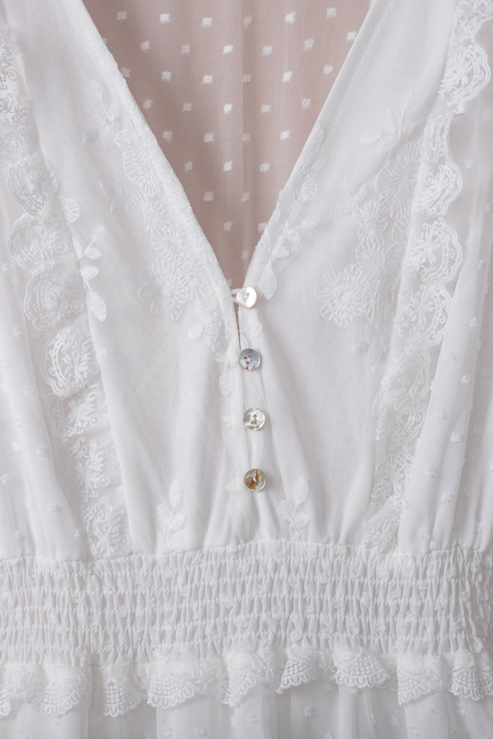 Elegant Crochet Contrast Lace Maxi Dress
